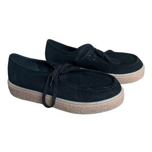 Hush Puppies Black Suede Bridgeport Platform Sneakers Loafers Size 11